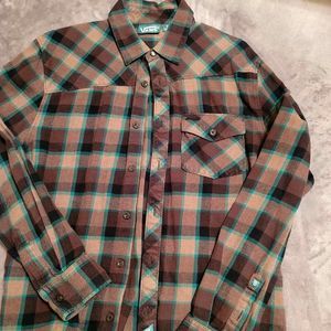 Rare! Vintage Van's Shoes Flannel like new Men's Small